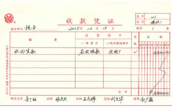 記賬憑證填寫樣本圖片，記賬憑證的填制樣式圖